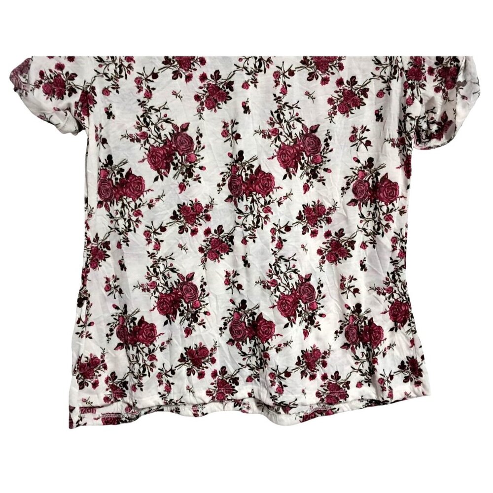 Torrid Top Womens Size 0 (12) Rose Floral Button Up Blouse Boho Whimsy - Picture 10 of 10